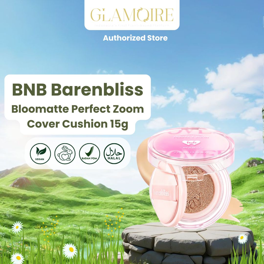 BNB barenbliss Bloomatte Perfect Zoom Cover Cushion 15g (16H Flawless Matte) Cushion Ringan dengan Coverage